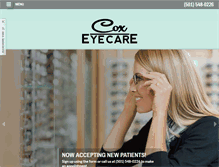 Tablet Screenshot of coxeyecare.com